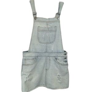 Forever 21 Denim Overall Mini Skirt Bleached M